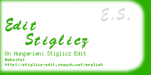 edit stiglicz business card